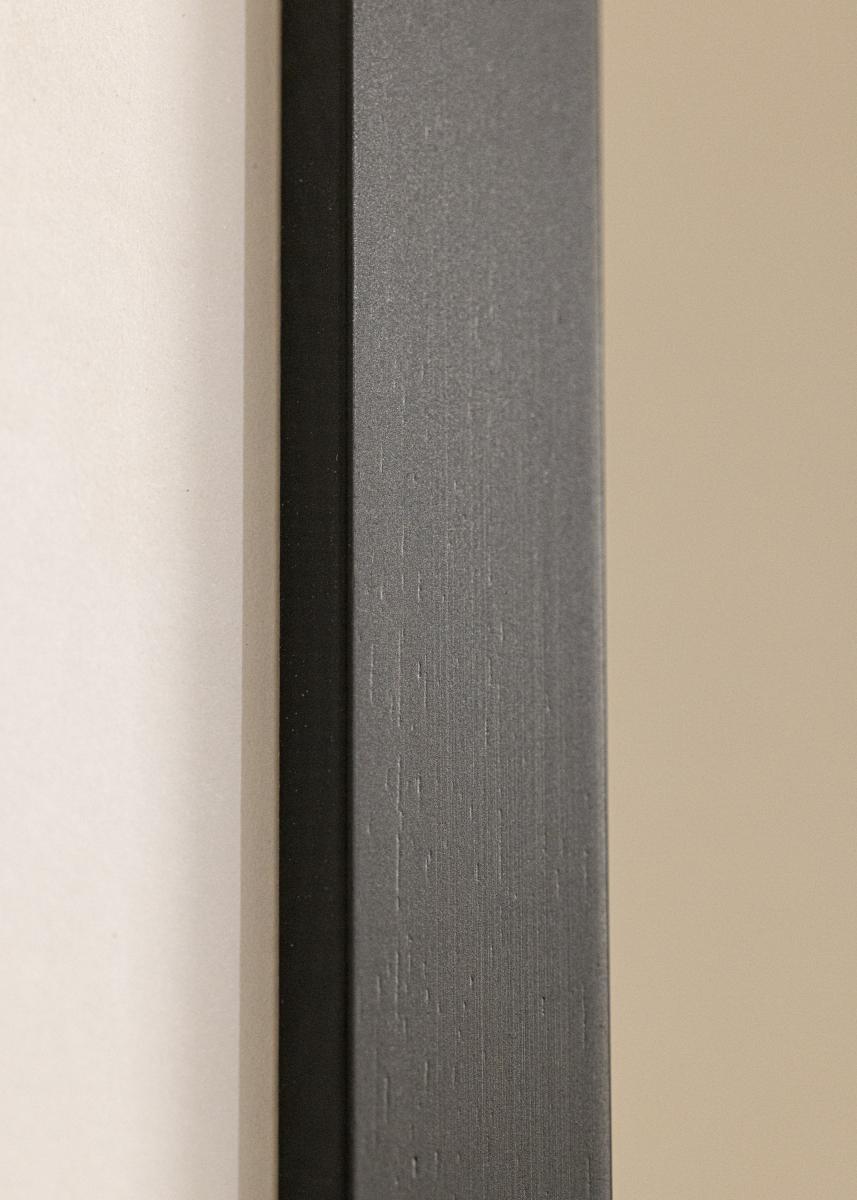 Ramme Black Wood 28x35 cm - Passepartout Hvit 8x10 inches