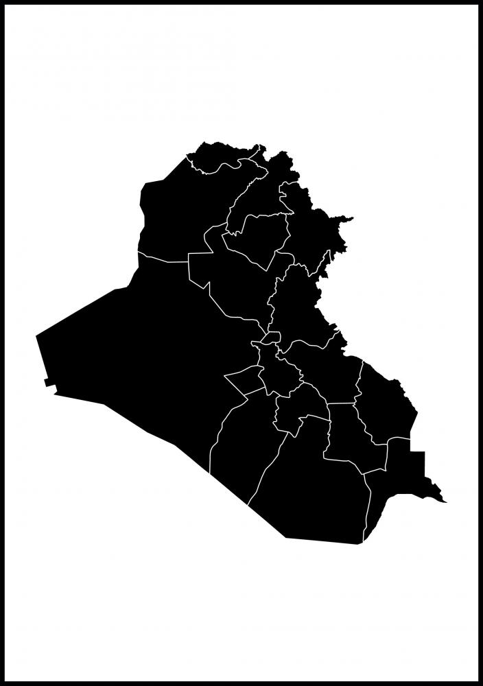 Map Iraq Black