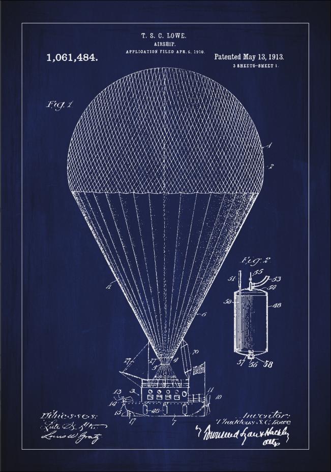 Patenttegning - Luftskip - Bl Plakat
