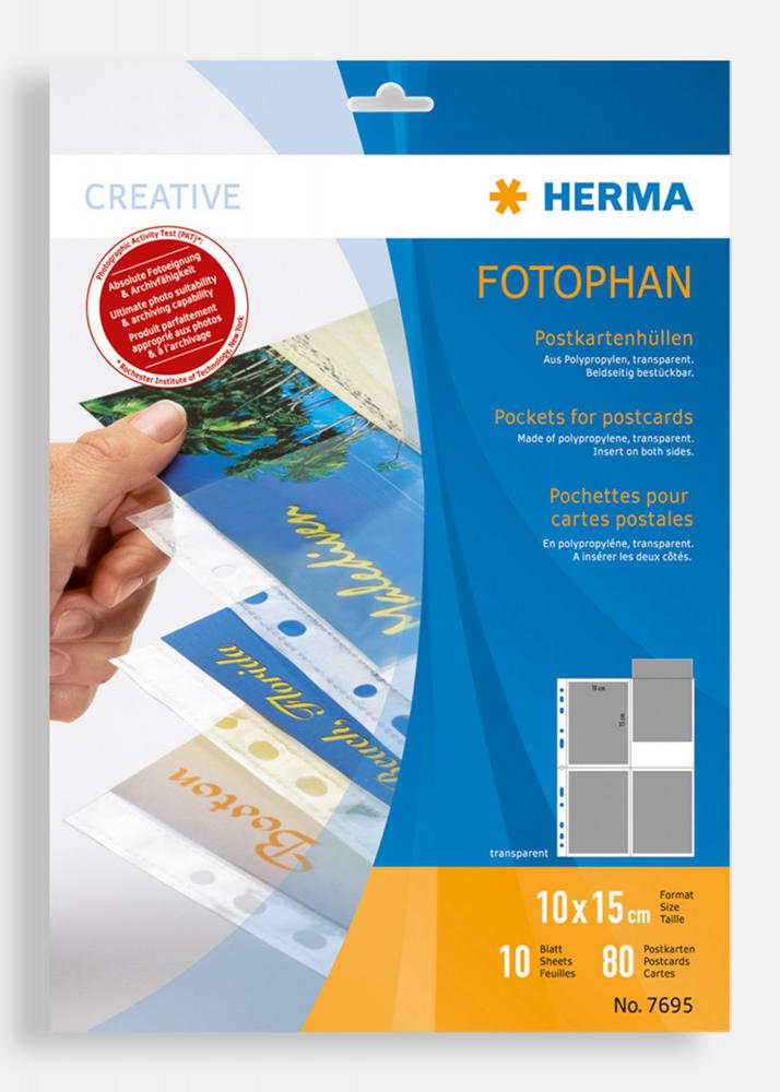 Herma Fotolommer for postkort - 10 blad