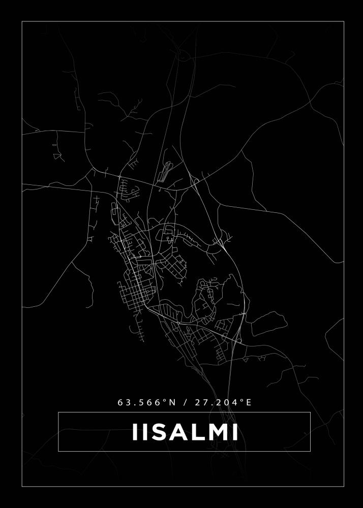 Kart - Iisalmi - Svart Plakat