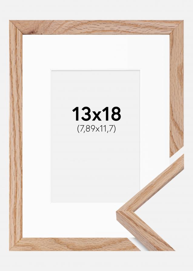 Ramme E-Line Eik 13x18 cm - Passepartout Hvit 3,5x5 inches