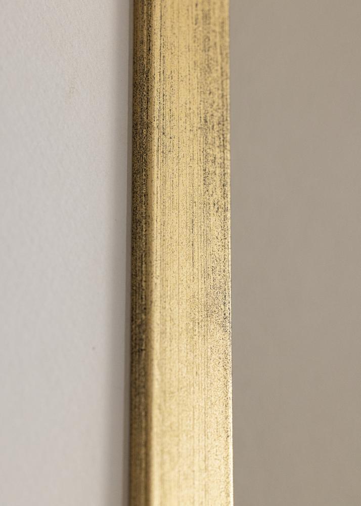 Ramme Stilren Gull 50x50 cm - Passepartout Hvit 35x35 cm