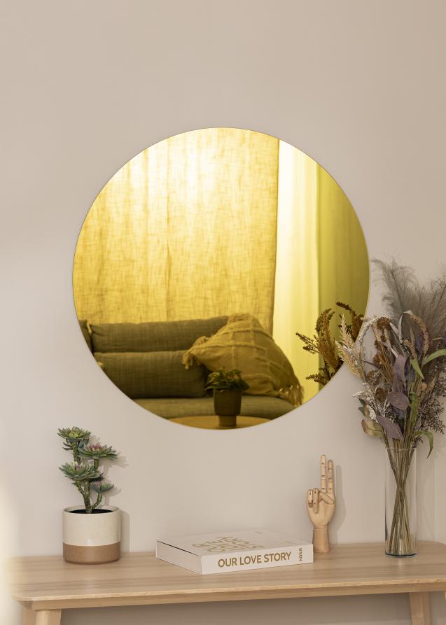 Speil Crystal Yellow 80 cm Ø