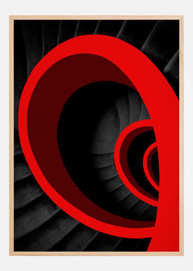 A red spiral Plakat