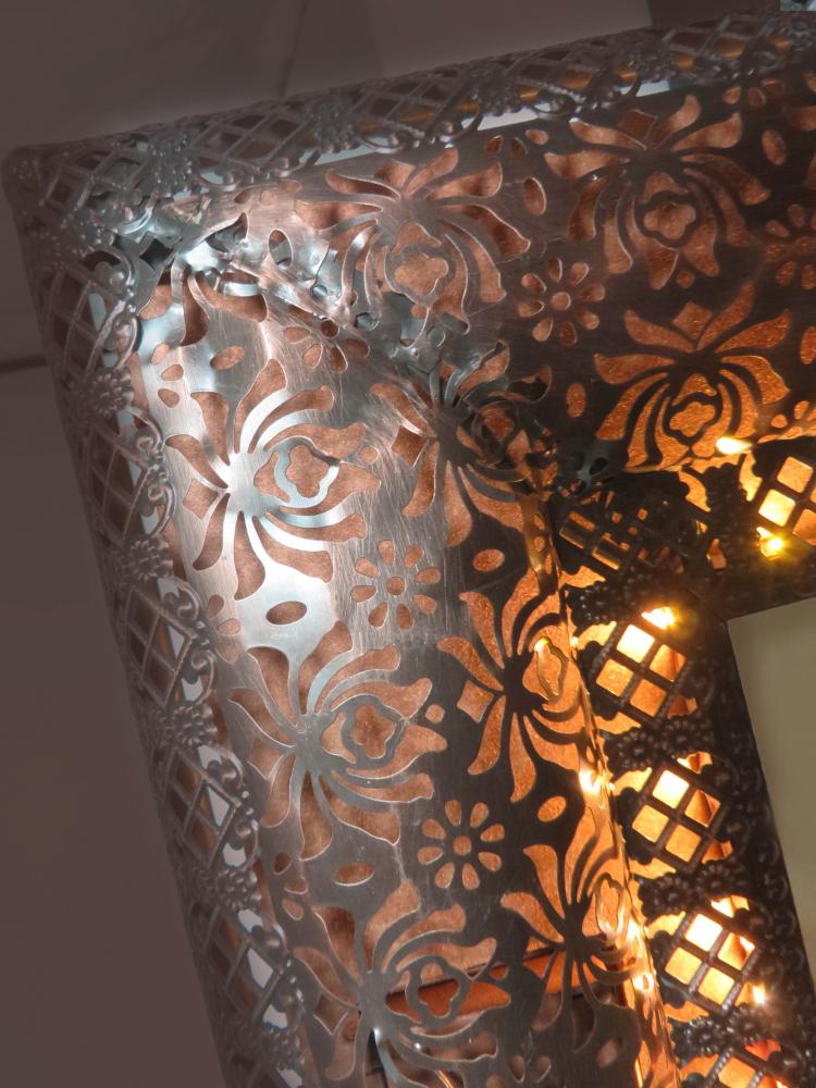 Speil Marrakesh Rectangular LED Metal Bronse 74x94 cm