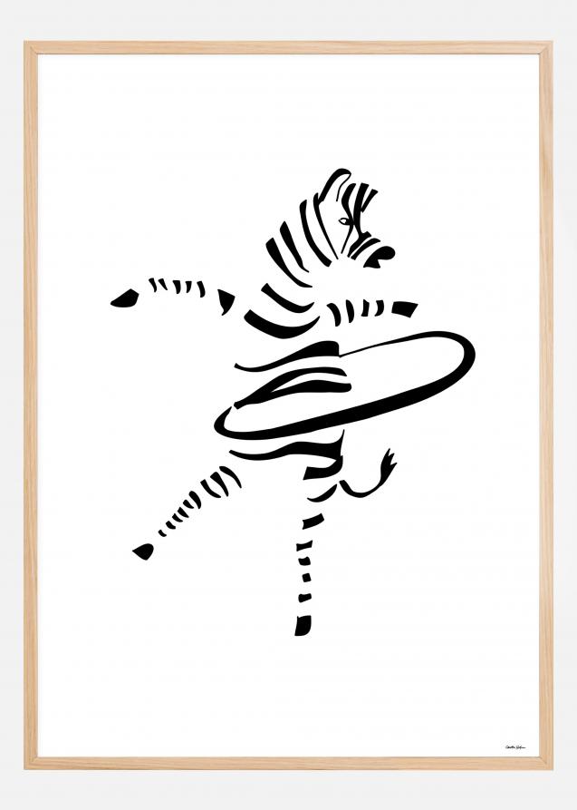 Hula Hoop Zebra Plakat