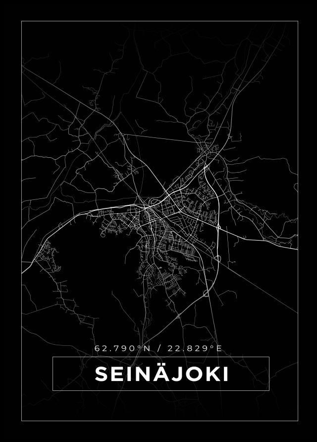 Kart - Seinäjoki - Svart Plakat