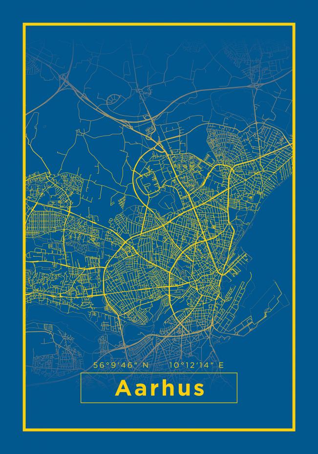 Map - Aarhus - Blue
