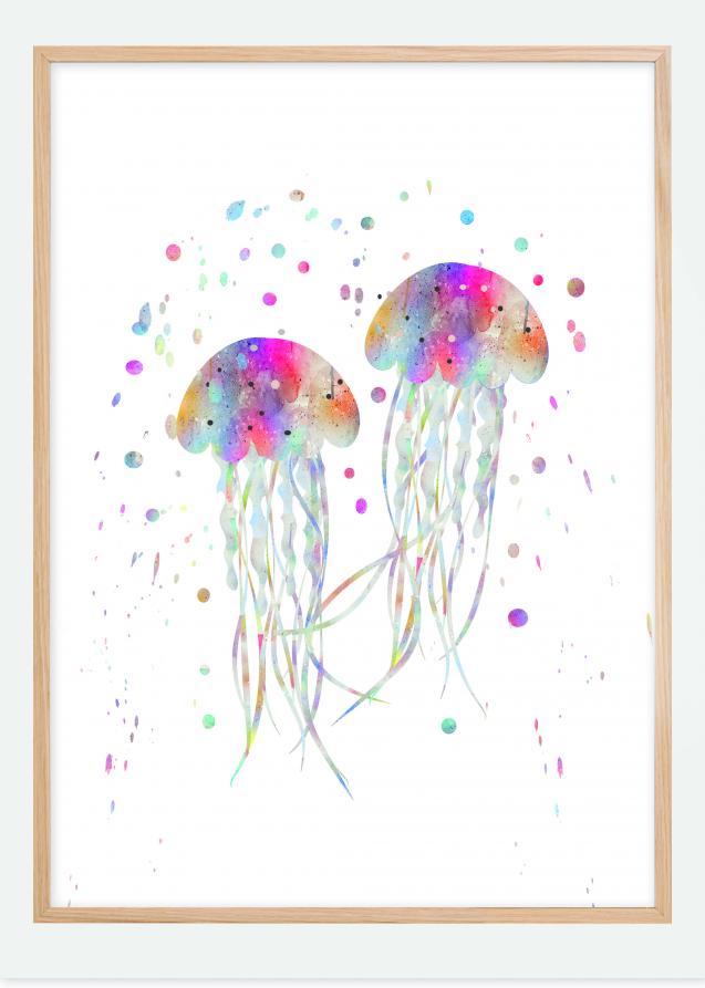 Jellyfishes stingers Plakat