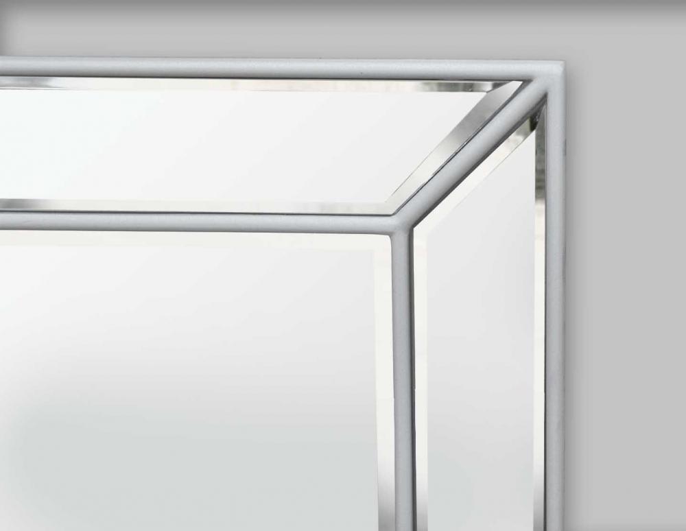 Speil Pimlico Glass Panelled Wood Misty Hvit 79x112 cm