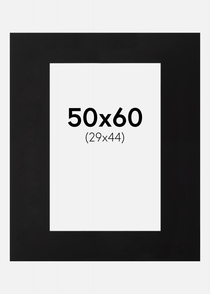 Passepartout Svart (Svart kjerne) 50x60 cm (29x44)