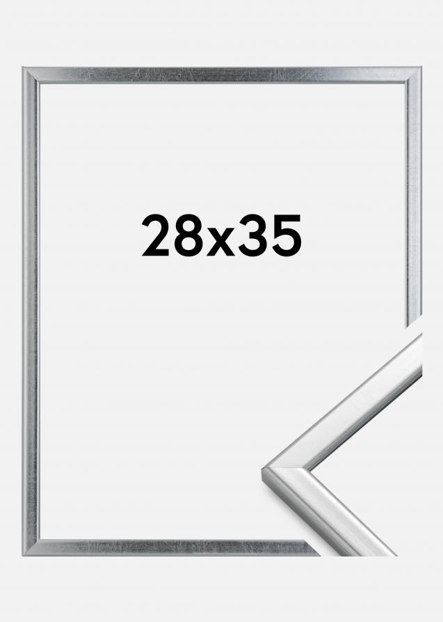 Ramme Slim Matt Antirefleksglass Sølv 28x35 cm