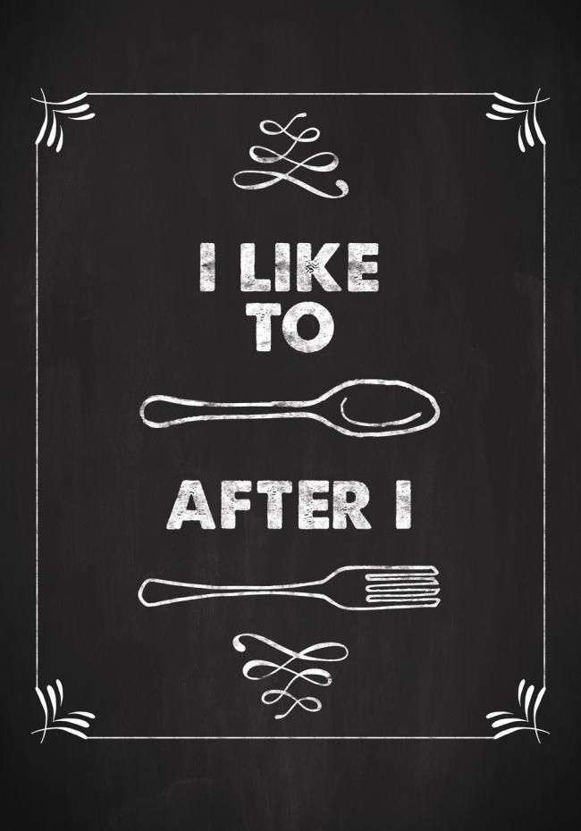 I like to spoon after i fork Plakat