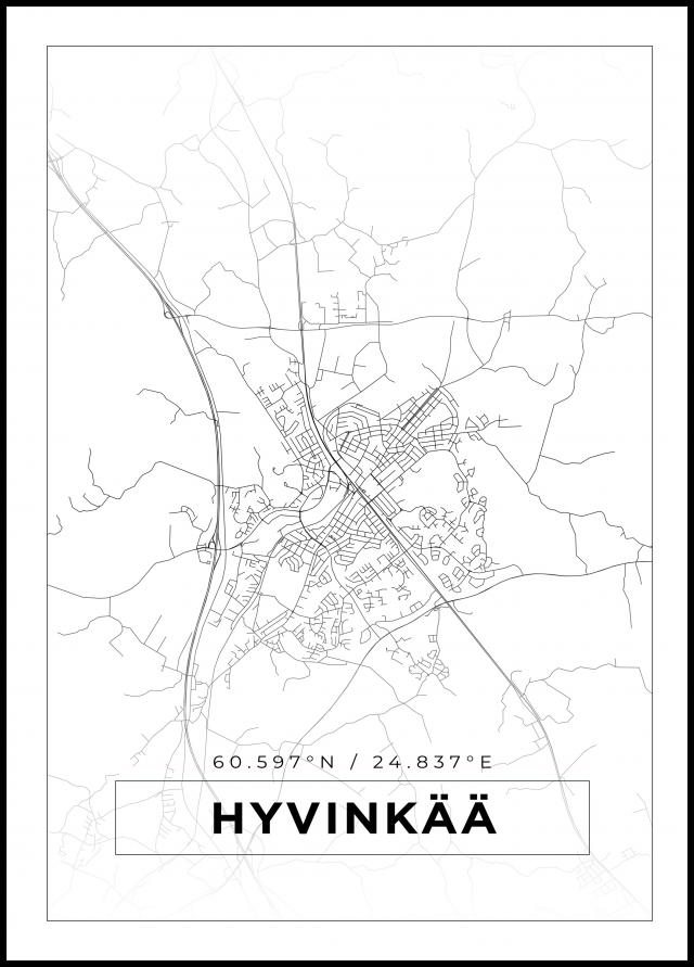 Kart - Hyvinkää - Hvit Plakat