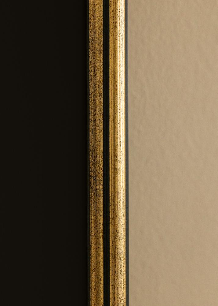 Ramme Horndal Gull 20x25 cm - Passepartout Svart 13x19,5 cm