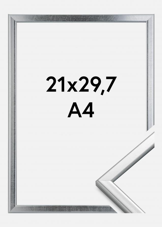 Ramme Slim Matt Antirefleksglass Sølv 21x29,7 cm (A4)