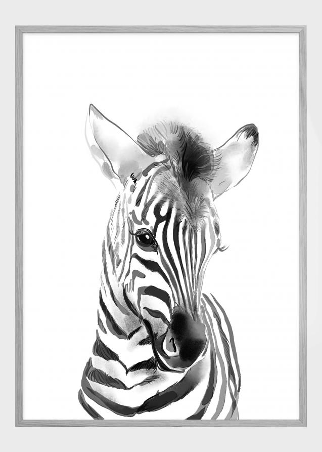 Zebra Watercolor Plakat