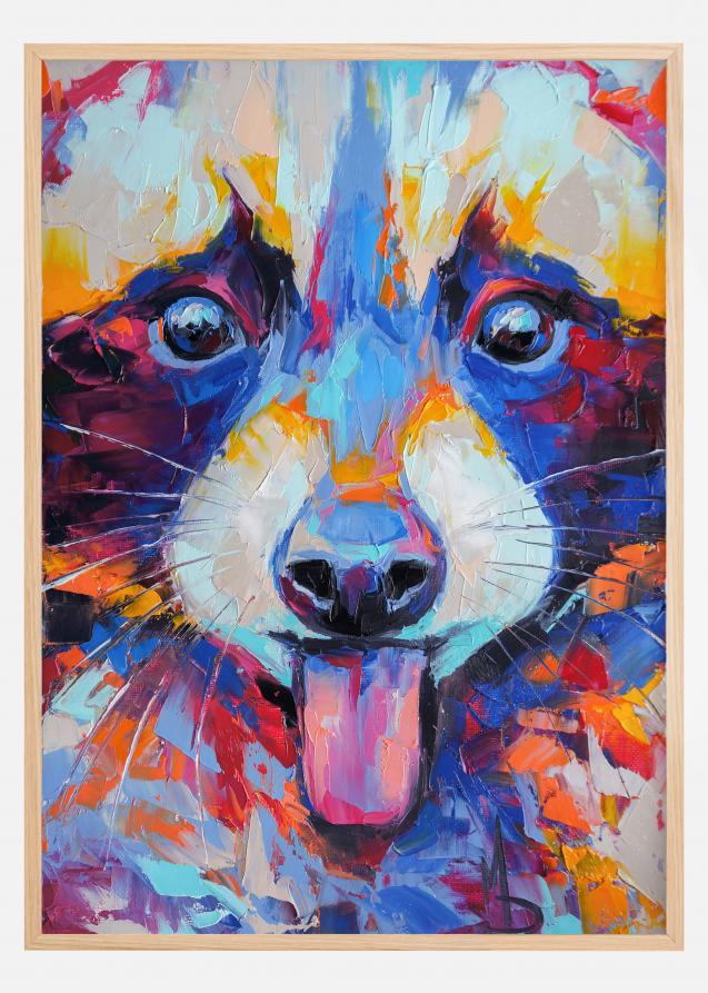 Raccoon Painting II Plakat