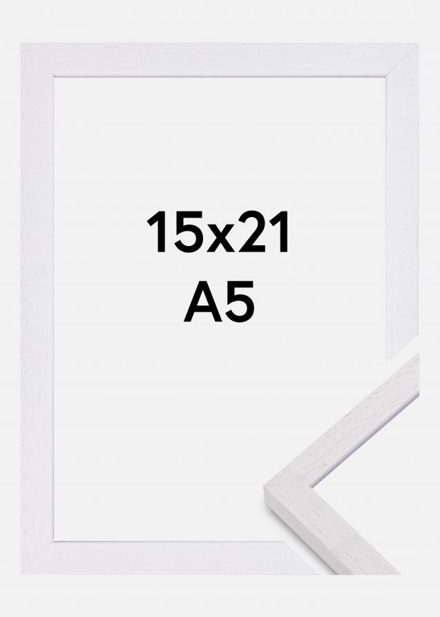 Ramme Glendale Matt Antirefleksglass Hvit 15x21 cm (A5)