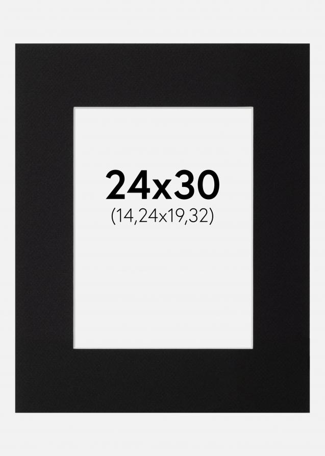 Passepartout Canson Svart (Hvit kjerne) 24x30 cm (14,24x19,32)