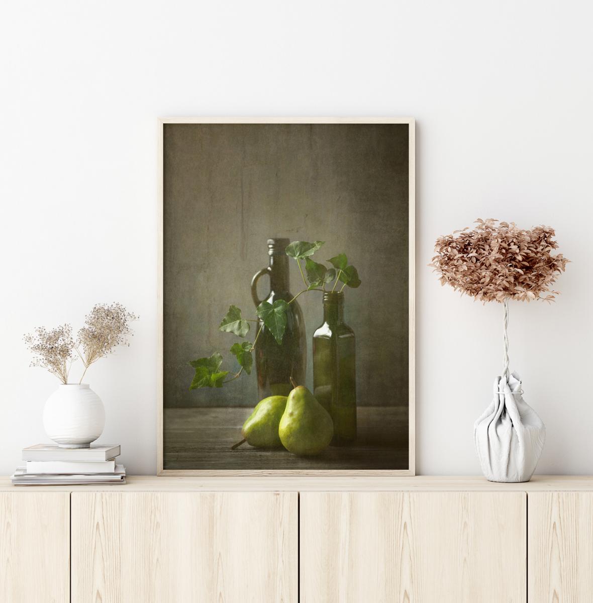 Pears And Bottles Plakat