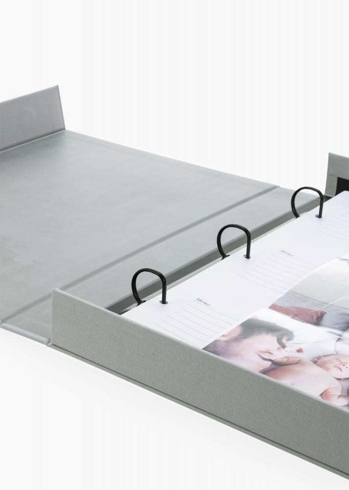 KAILA MEMORIES Grey XL - Coffee Table Photo Album - 60 Bilder i 11x15 cm