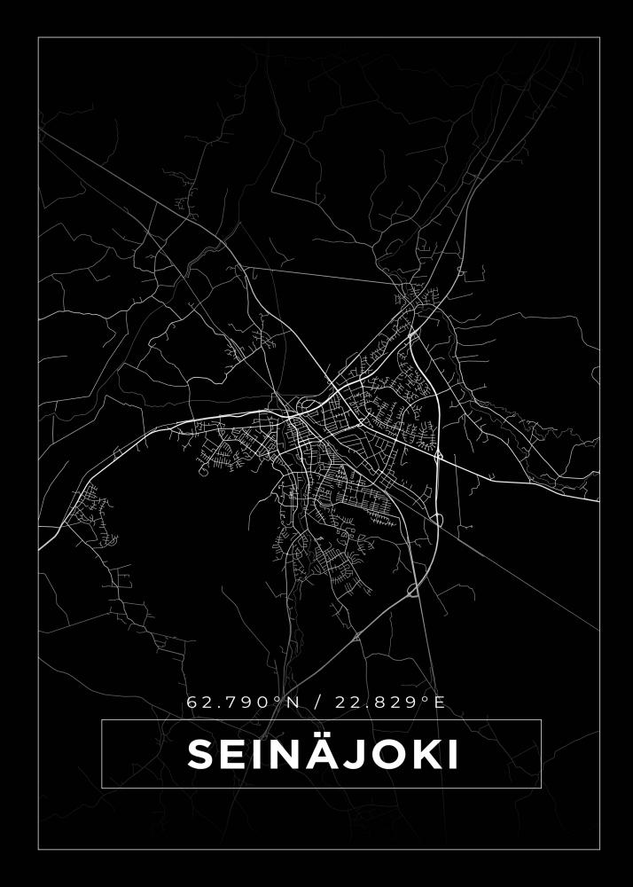 Kart - Seinjoki - Svart Plakat