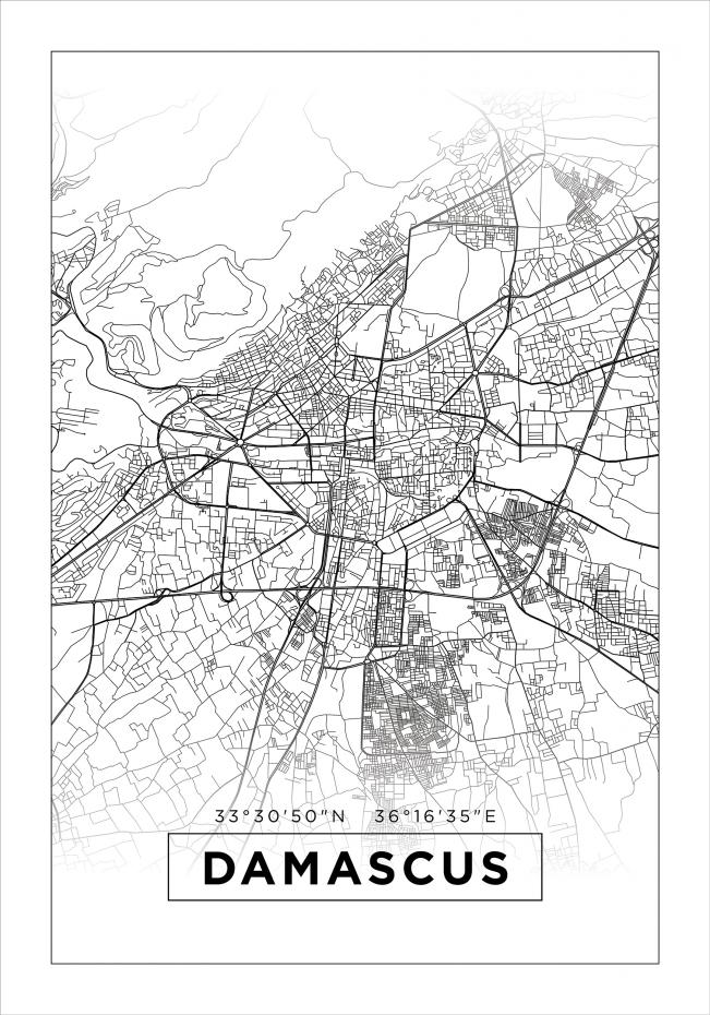 Map - Damascus - White
