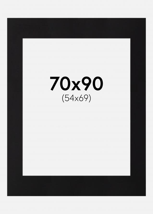 Passepartout Canson Svart (Hvit kjerne) 70x90 cm (54x69)