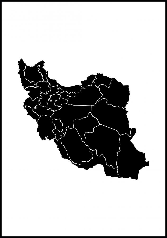 Map Iran Black