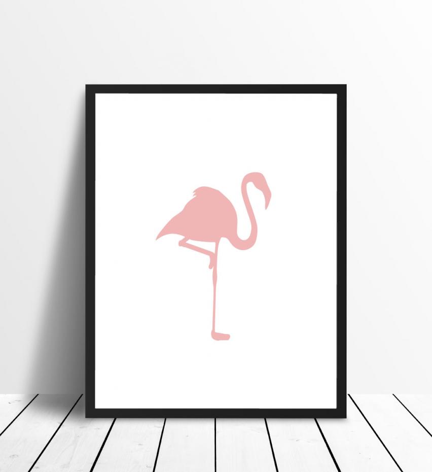 Flamingo - Pudderrosa Plakat