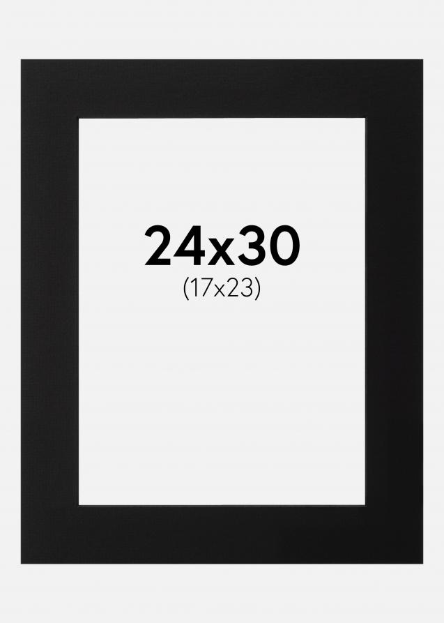 Passepartout Svart (Svart kjerne) 24x30 cm (17x23)