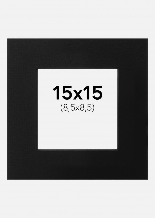 Passepartout Svart (Svart kjerne) 15x15 cm (8,5x8,5)
