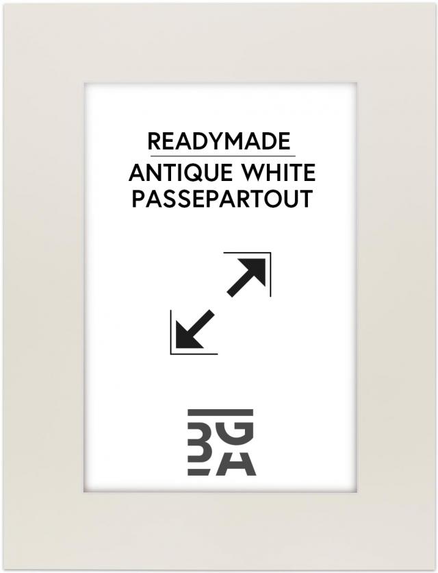 Passepartout Antique White (Hvit kjerne) 40x50 cm (29x39)