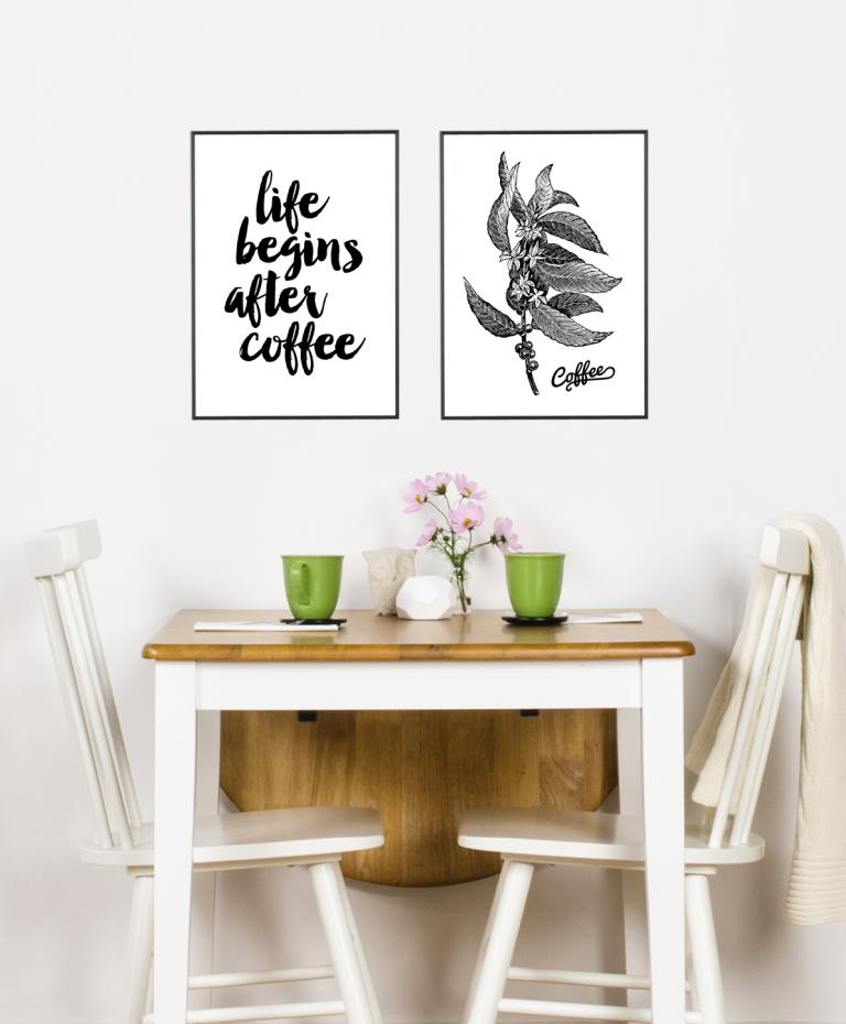 Life begins after coffee Plakat
