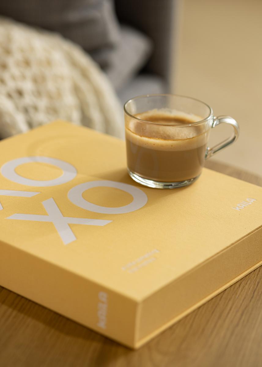 KAILA XOXO Yellow - Coffee Table Photo Album (60 Svarte Sider / 30 Ark)