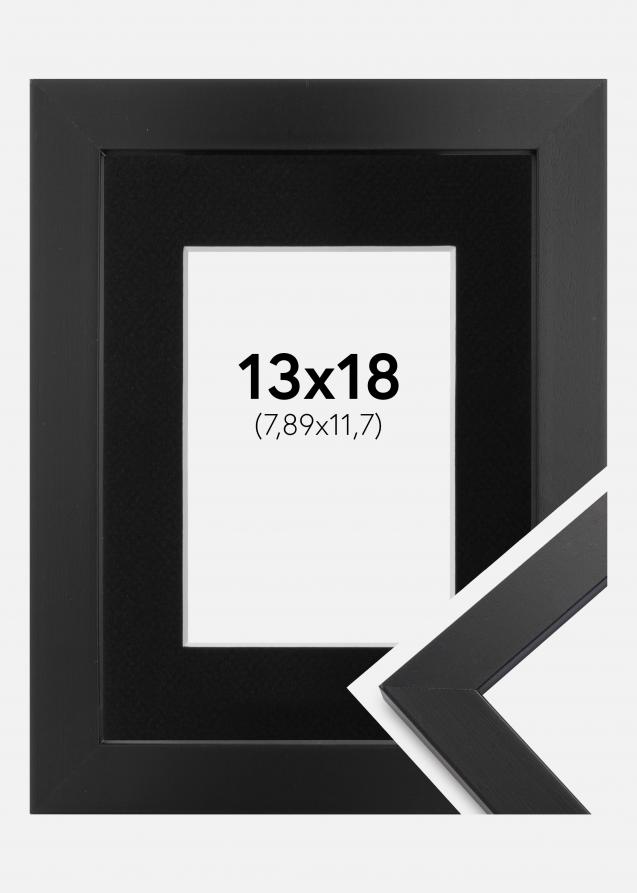Ramme Black Wood 13x18 cm - Passepartout Svart 3,5x5 inches