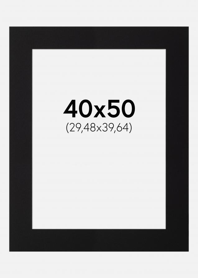 Passepartout Canson Svart (Hvit kjerne) 40x50 cm (29,48x39,64)