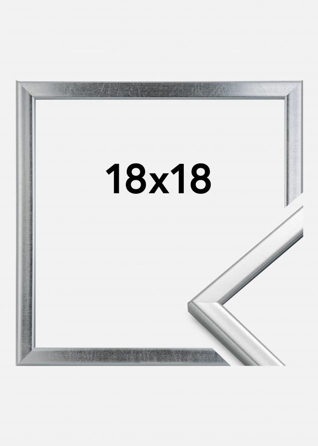 Ramme Slim Matt Antirefleksglass Sølv 18x18 cm