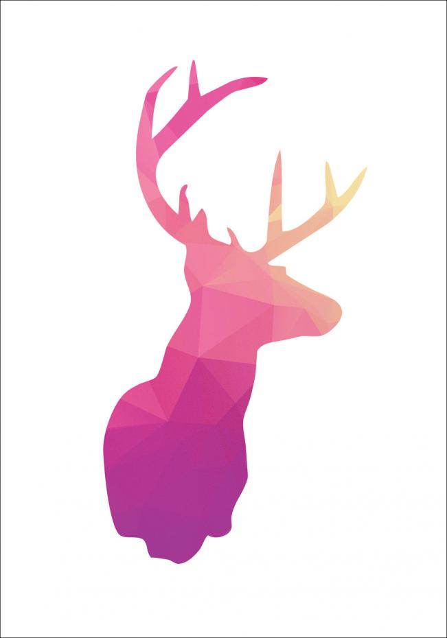 Deer - Pink Plakat