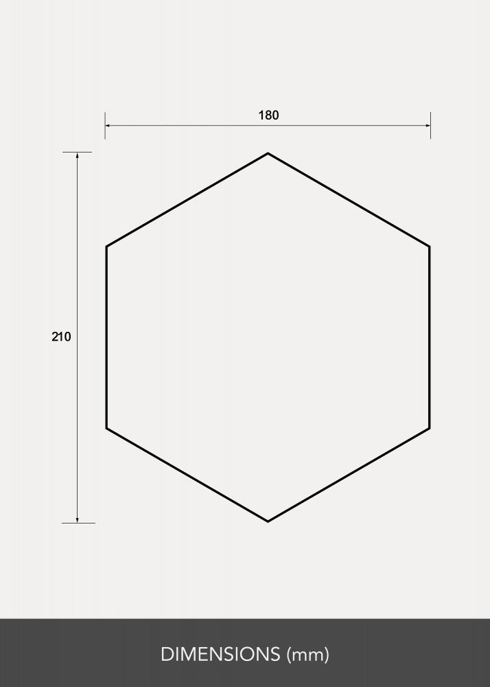 Speil Sett Hexagon 18x21 cm - 5 Stk
