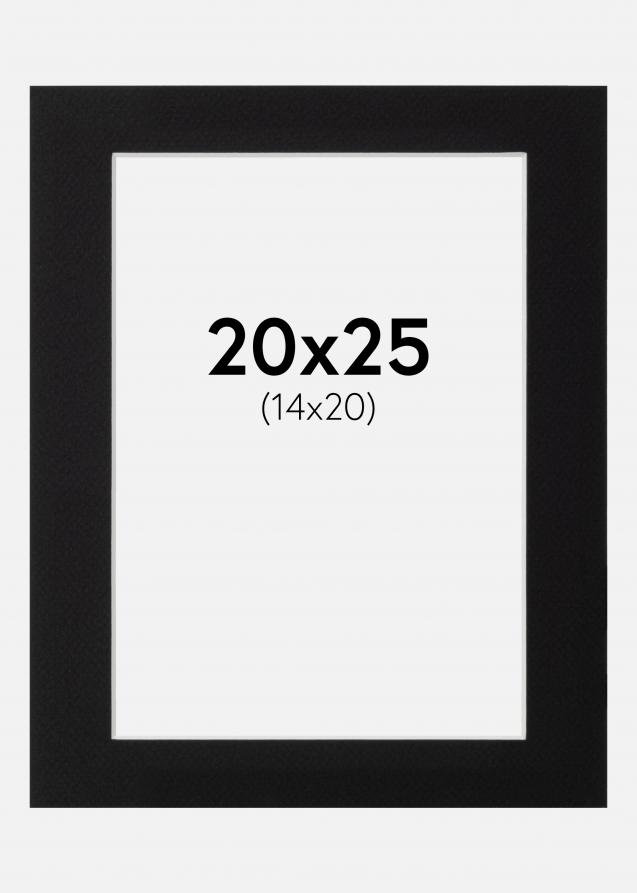Passepartout Canson Svart (Hvit kjerne) 20x25 cm (14x20)