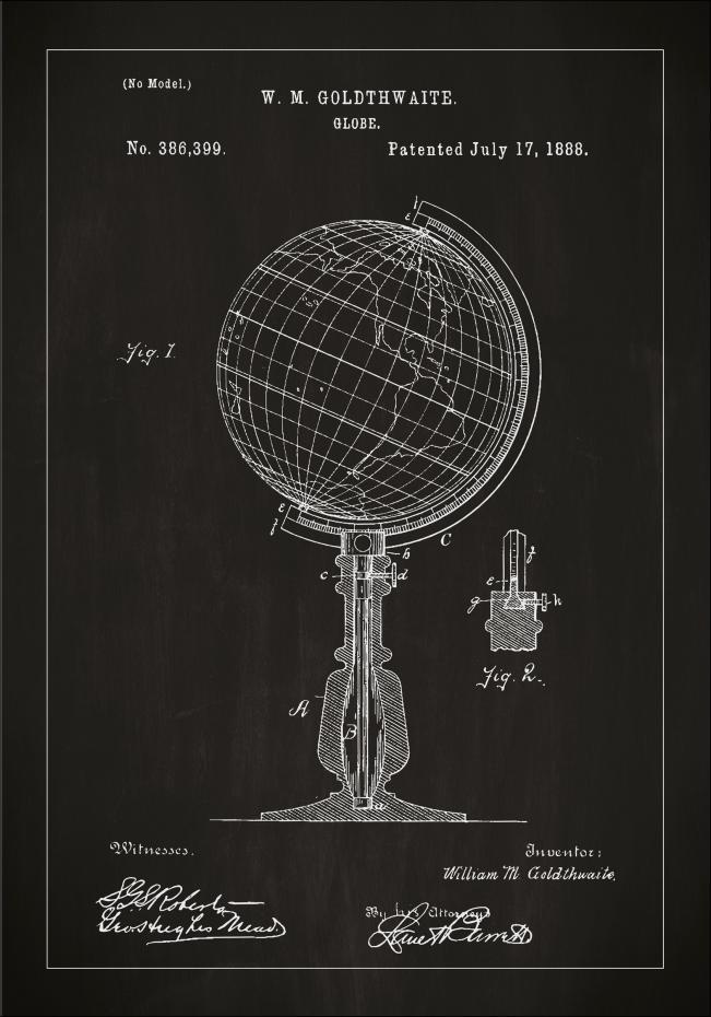 Patenttegning - Globus - Svart