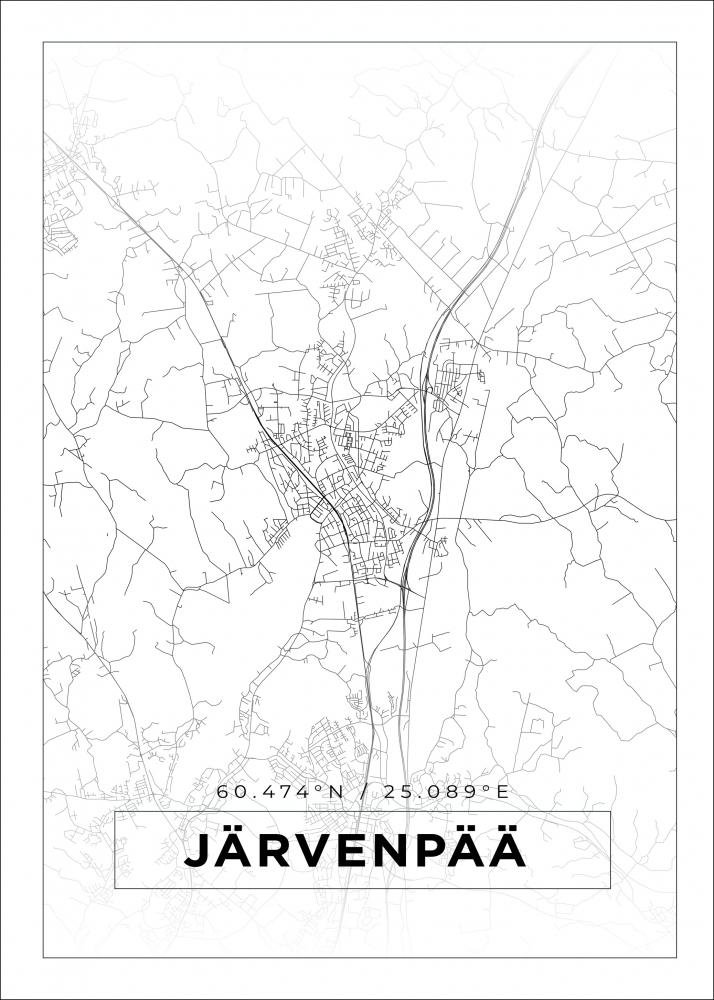 Kart - Jrvenp - Hvit Plakat