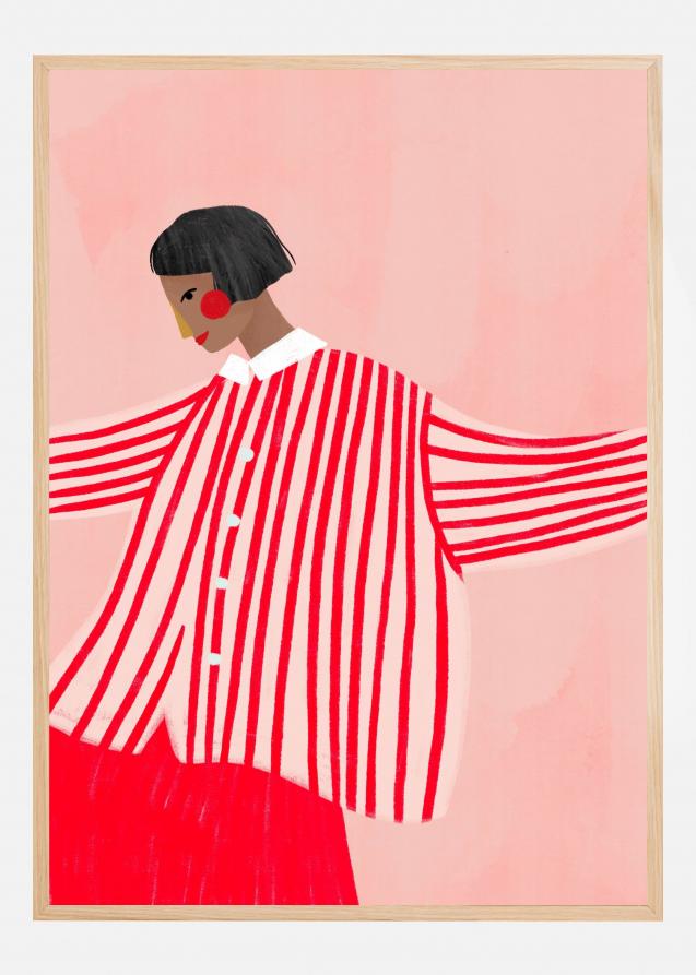 The Woman With the Red Stripes Plakat