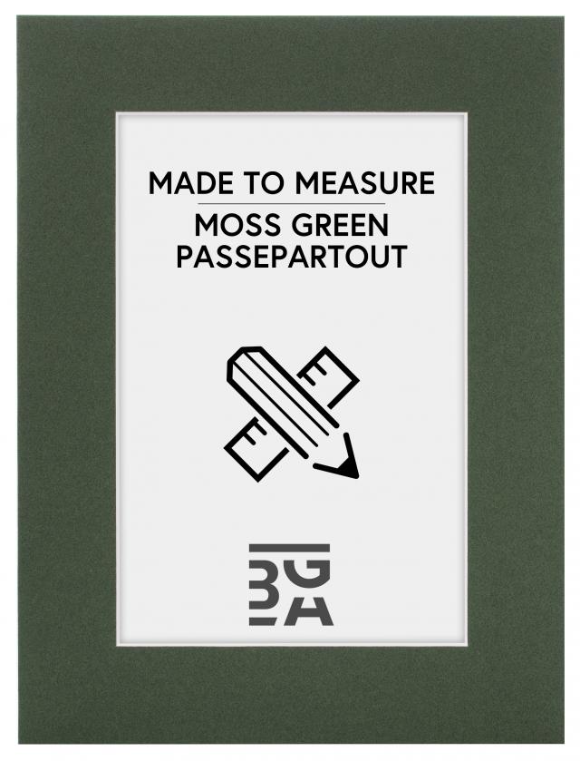 Passepartout Mosegrønn (Hvit kjerne) - Målbestilt