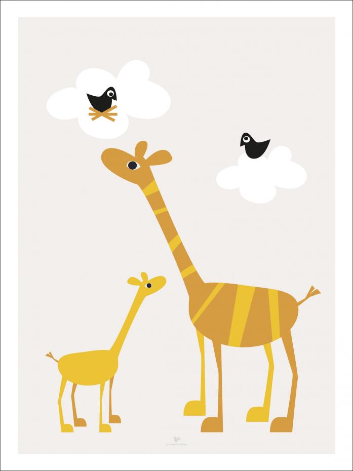 Giraffe - Beige Plakat