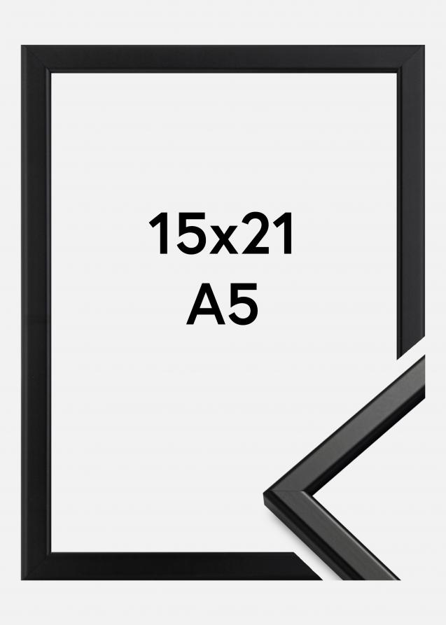 Ramme Slim Matt Antirefleksglass Svart 15x21 cm (A5)
