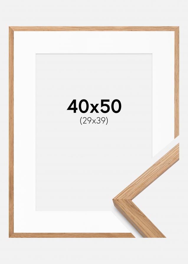 Ramme Soul Oak Veneer 40x50 cm - Passepartout Hvit 30x40 cm